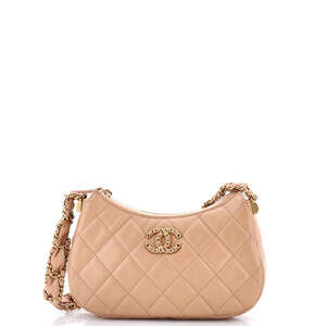 Chanel 19 Zip Hobo Clutch with Chain Quilted Aged Calfskin